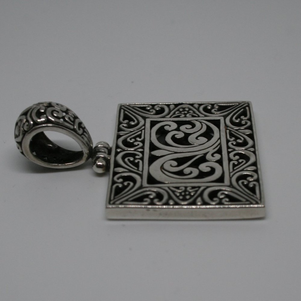 STERLING SILVER BALI SCROLL PENDANT & RING - Picture 7 of 13
